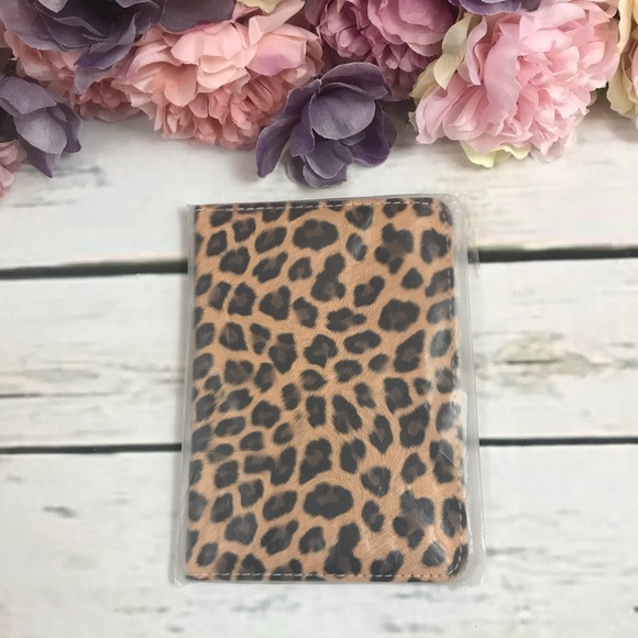 Vegan Leather Leopard Passport Cover Holder Case - Picture 8 of 8